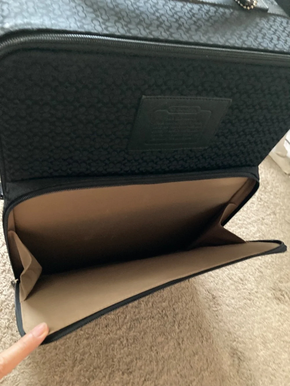 Vintage Coach Carry On Luggage Black